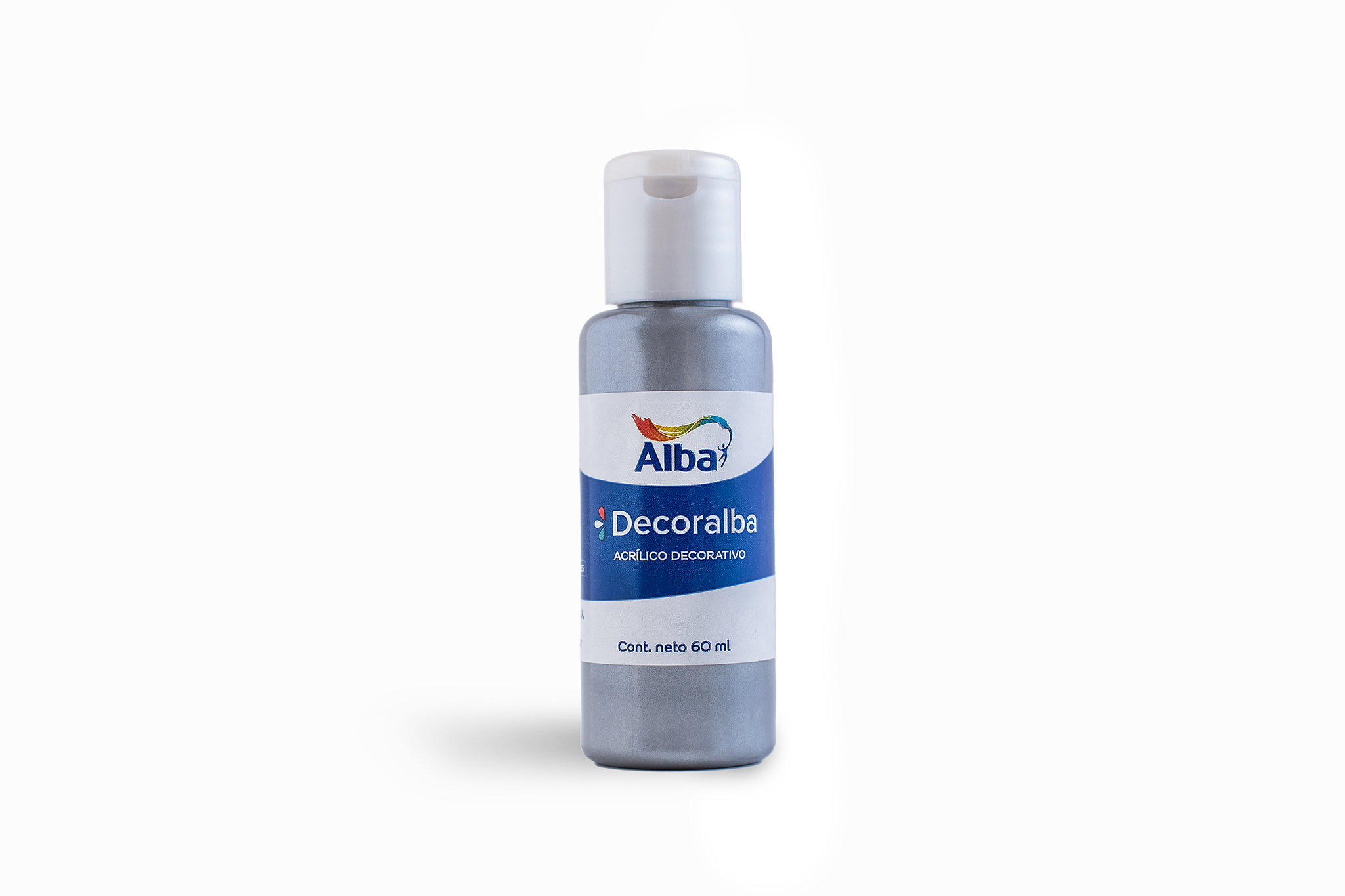 Acrilico decorativo alba 60cc plata 478 - 60ML - Alba Artística